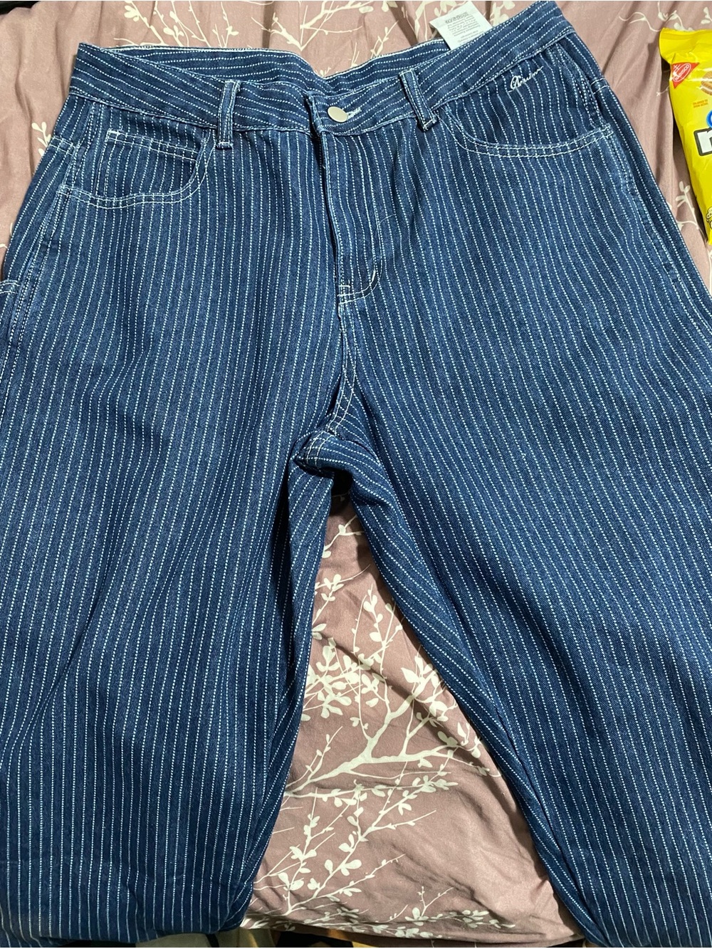 Men's Navy Pinstripe Corduroy Pants